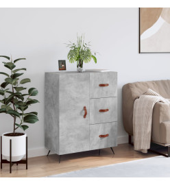 Buffet gris béton 69,5x34x90 cm bois d'ingénierie