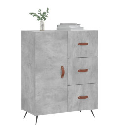 Buffet gris béton 69,5x34x90 cm bois d'ingénierie