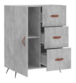 Buffet gris béton 69,5x34x90 cm bois d'ingénierie