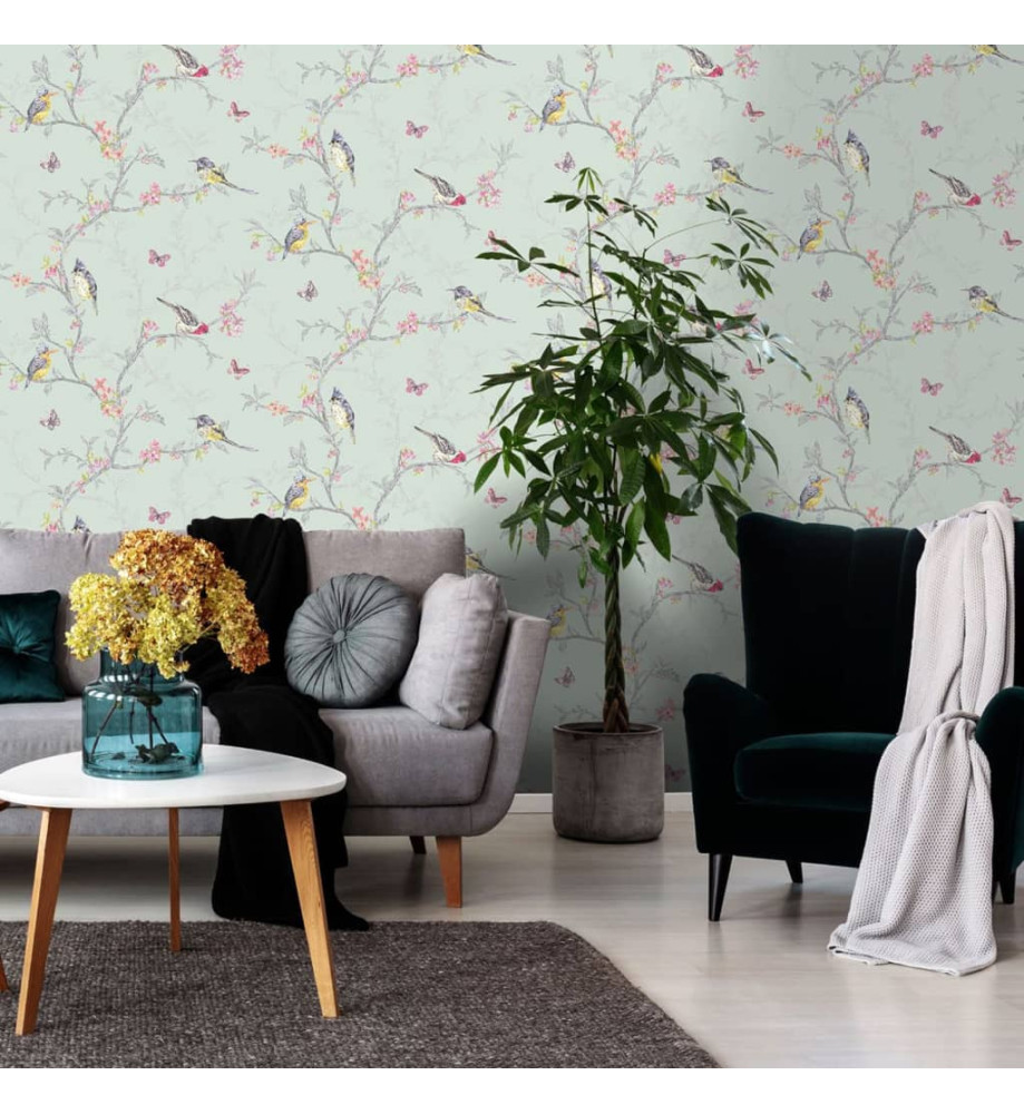 DUTCH WALLCOVERINGS Papier peint Phoebe Menthe