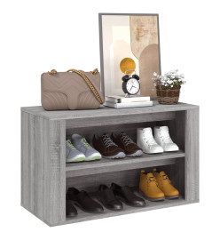 Étagère à chaussures Sonoma gris 75x35x45 cm Bois d'ingénierie