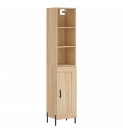 Buffet haut Chêne sonoma 34,5x34x180 cm Bois d'ingénierie