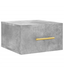 Table de chevet murale gris béton 35x35x20 cm