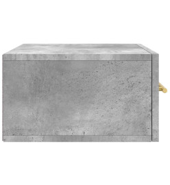 Table de chevet murale gris béton 35x35x20 cm