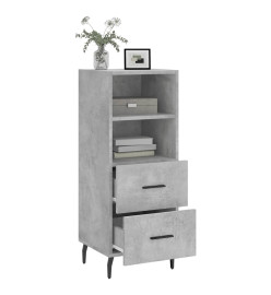 Buffet Gris béton 34,5x34x90 cm Bois d'ingénierie