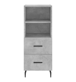 Buffet Gris béton 34,5x34x90 cm Bois d'ingénierie
