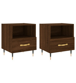 Tables de chevet 2 pcs chêne marron 40x35x47,5 cm