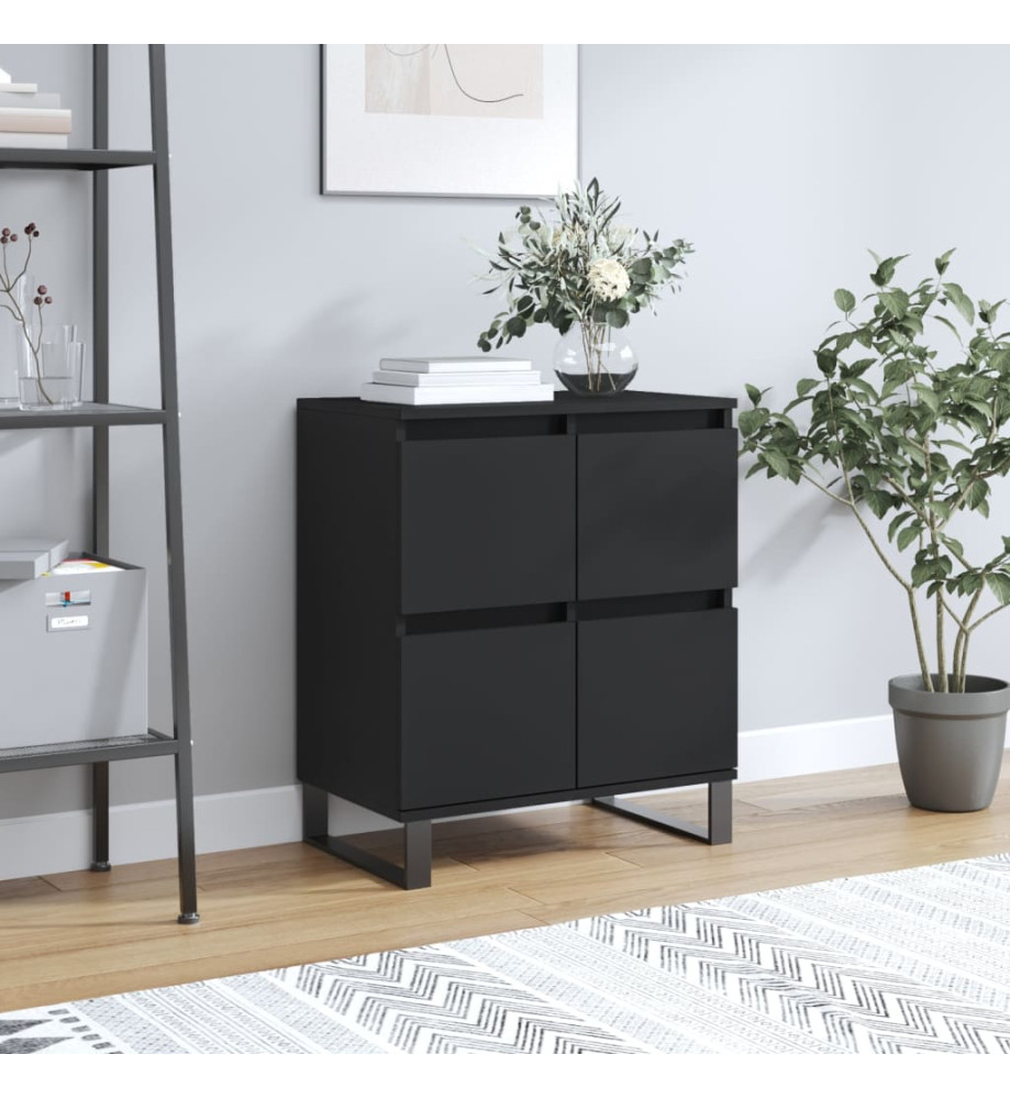 Buffet Noir 60x35x70 cm Bois d'ingénierie Buffet Noir 60x35x70 cm Bois d'ingénierie