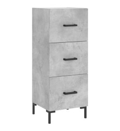 Buffet Gris béton 34,5x34x90 cm Bois d'ingénierie