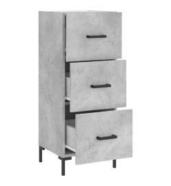 Buffet Gris béton 34,5x34x90 cm Bois d'ingénierie