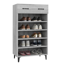 Armoire à chaussures Sonoma gris 60x35x105 cm Bois d'ingénierie