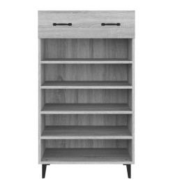 Armoire à chaussures Sonoma gris 60x35x105 cm Bois d'ingénierie