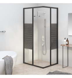 Cabine de douche à rayures ESG 80x70x180 cm Noir