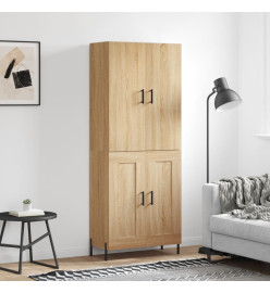 Buffet haut Chêne sonoma 69,5x34x180 cm Bois d'ingénierie