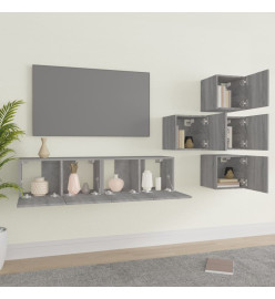 Ensemble de meubles TV 6 pcs Sonoma gris Bois d'ingénierie