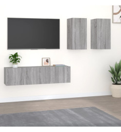 Ensemble de meubles TV 4 pcs Sonoma gris Bois d'ingénierie