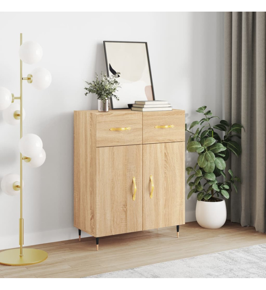 Buffet chêne sonoma 69,5x34x90 cm bois d'ingénierie Buffet chêne sonoma 69,5x34x90 cm bois d'ingénierie