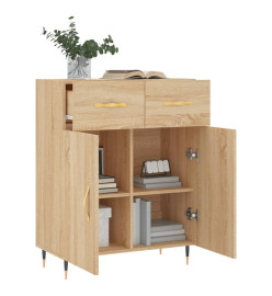 Buffet chêne sonoma 69,5x34x90 cm bois d'ingénierie