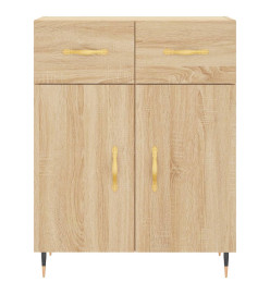 Buffet chêne sonoma 69,5x34x90 cm bois d'ingénierie