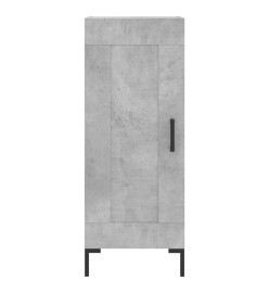 Buffet haut Gris béton 34,5x34x180 cm Bois d'ingénierie