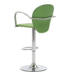 Tabouret de bar avec accoudoir Vert Similicuir