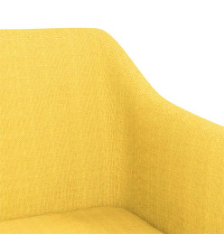 Chaises pivotantes à manger lot de 2 jaune tissu