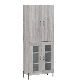 Buffet haut Sonoma gris 69,5x34x180 cm Bois d'ingénierie