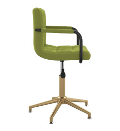 Chaise pivotante de salle à manger Vert clair Velours