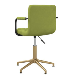 Chaise pivotante de salle à manger Vert clair Velours