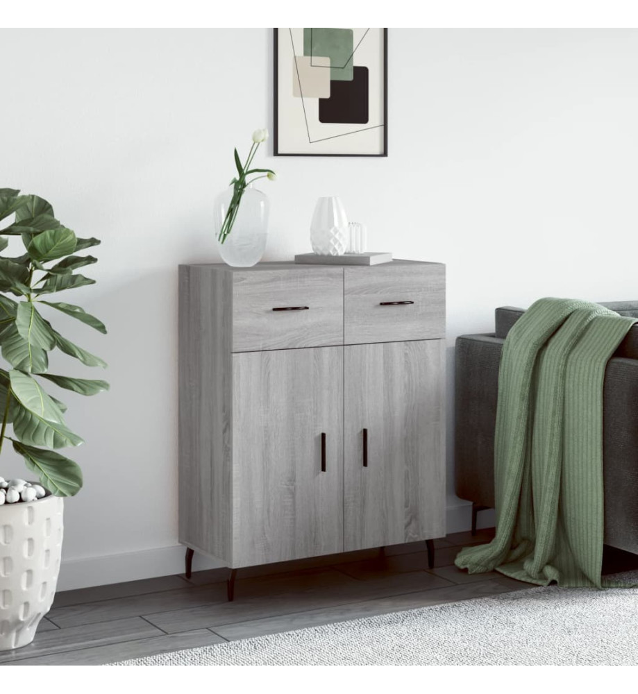 Buffet sonoma gris 69,5x34x90 cm bois d'ingénierie Buffet sonoma gris 69,5x34x90 cm bois d'ingénierie