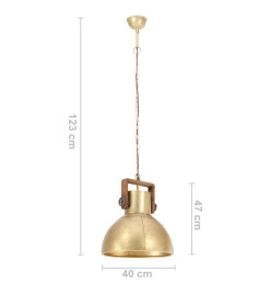 Lampe suspendue industrielle 25 W Laiton Rond 40 cm E27