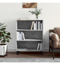 Armoire à étagères gris béton 69,5x32,5x90 cm bois d'ingénierie