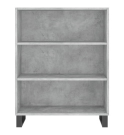 Armoire à étagères gris béton 69,5x32,5x90 cm bois d'ingénierie