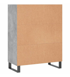 Armoire à étagères gris béton 69,5x32,5x90 cm bois d'ingénierie