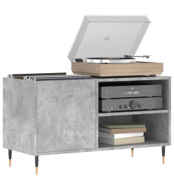 Armoire à disques gris béton 85x38x48 cm bois d'ingénierie