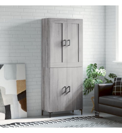 Buffet haut Sonoma gris 69,5x34x180 cm Bois d'ingénierie