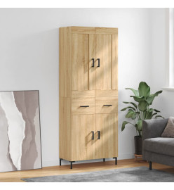Buffet haut Chêne sonoma 69,5x34x180 cm Bois d'ingénierie