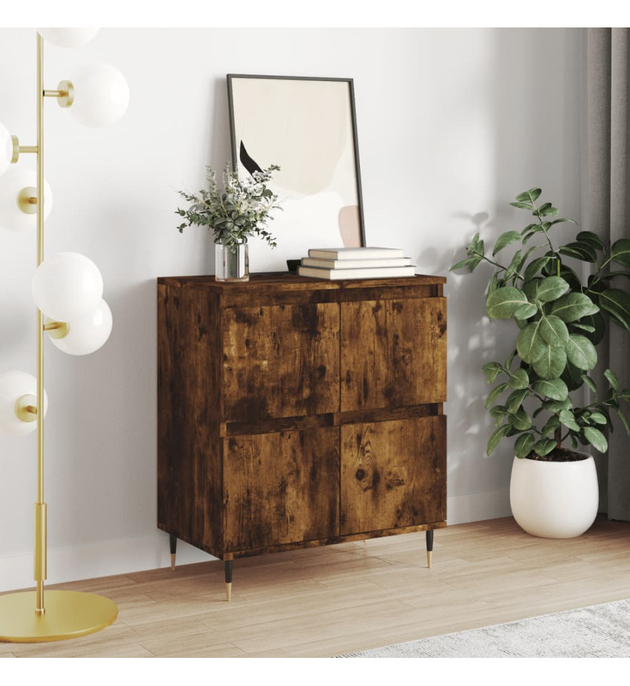Buffet Chêne fumé 60x35x70 cm Bois d'ingénierie Buffet Chêne fumé 60x35x70 cm Bois d'ingénierie
