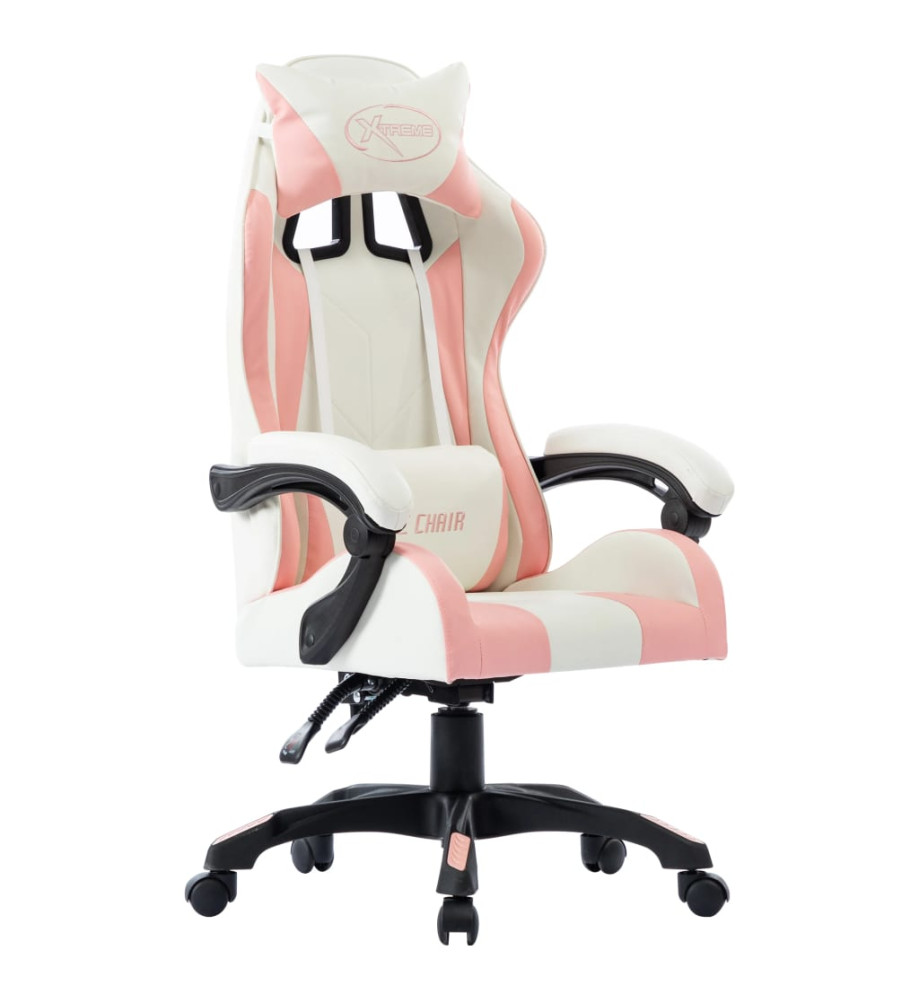 Fauteuil de jeux vidéo Rose Similicuir