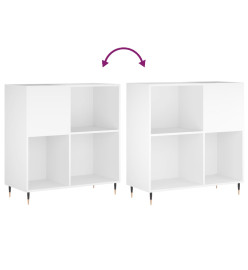 Armoire à disques blanc 84,5x38x89 cm bois d'ingénierie
