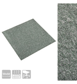 Dalles de tapis de sol 20 pcs 5 m² 50x50 cm Vert