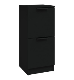 Buffet noir 30x30x70 cm bois d'ingénierie