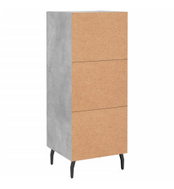 Buffet Gris béton 34,5x34x90 cm Bois d'ingénierie