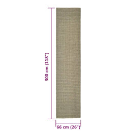 Tapis Sisal naturel 66x300 cm Taupe