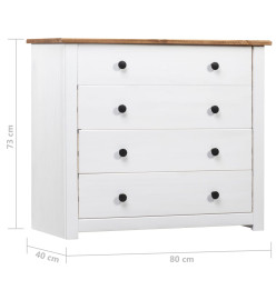 Armoire latérale Blanc 80x40x73 cm Pin Assortiment Panama