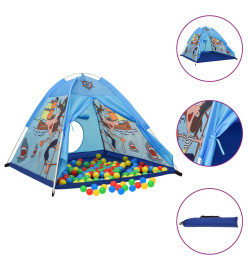 Tente de jeu pour enfants Bleu 120x120x90 cm