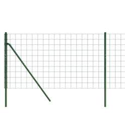 Clôture en treillis métallique vert 0,8x10 m acier galvanisé