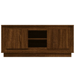 Meuble TV chêne marron 102x35x45 cm bois d'ingénierie