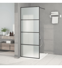 Paroi de douche Noir 80x195 cm Verre ESG dépoli