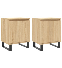 Tables de chevet 2pcs chêne sonoma 40x30x50cm bois d'ingénierie